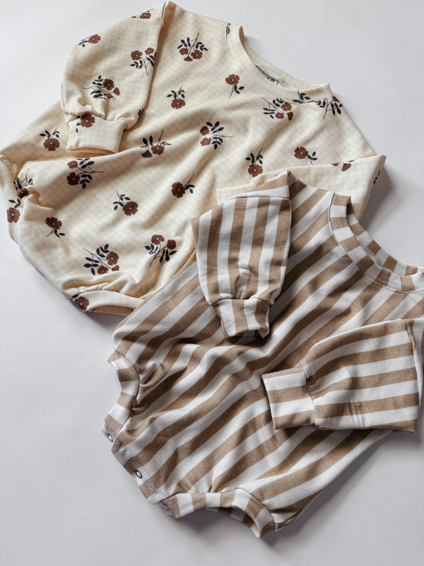 Bubble Romper (LS) - French Terry Fabric