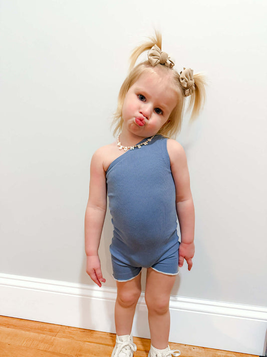 Baker Romper (one shoulder)