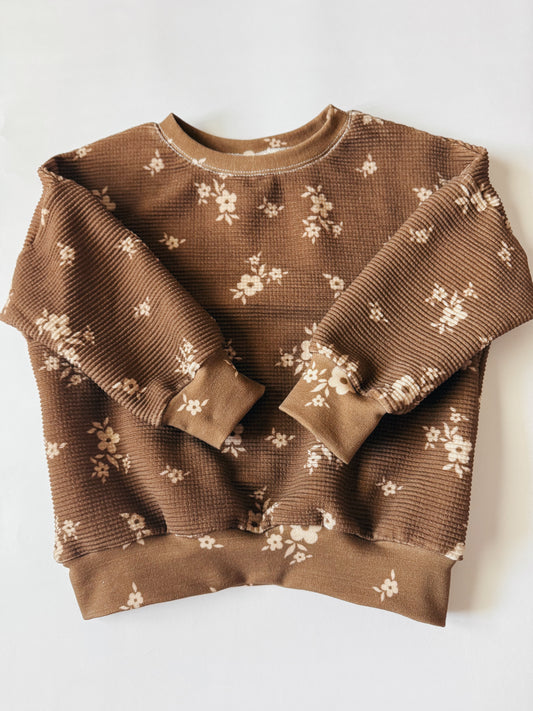 Oversized Sweatshirt - Waffle Fabric